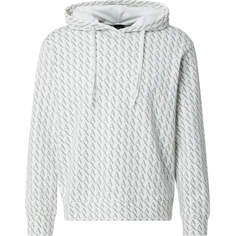 ARMANI EXCHANGE Mikina světle šedá / bílá