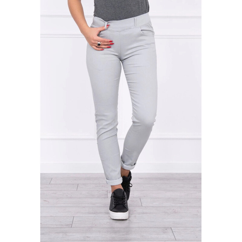 K-Fashion Kalhoty v barvě denim šedé 104416142