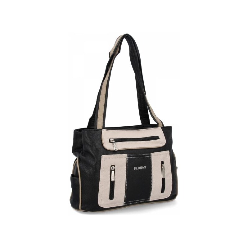 DĂĄmskĂĄ kabelka shopper bag Hernan ÄernĂĄ 3892-1