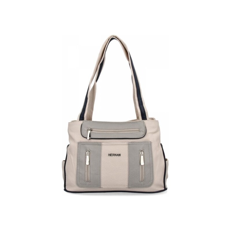 DĂĄmskĂĄ kabelka shopper bag Hernan bĂŠĹžovĂĄ 3892-1 104423758