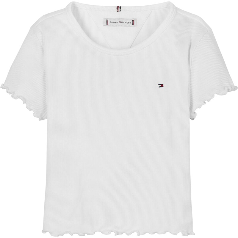 TOMMY HILFIGER Tričko Essential Extra Slim Short Sleeve bílá