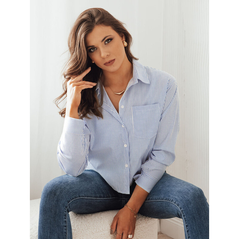 BASIC Světle modrá pruhovaná košile TANYA DY0383
