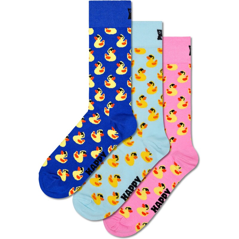 Happy Socks Ponožky Rubber Duck modrá / světlemodrá / žlutá /