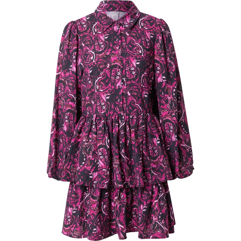 YAS Košilové šaty YASISA pink / růžová / černá 105469192