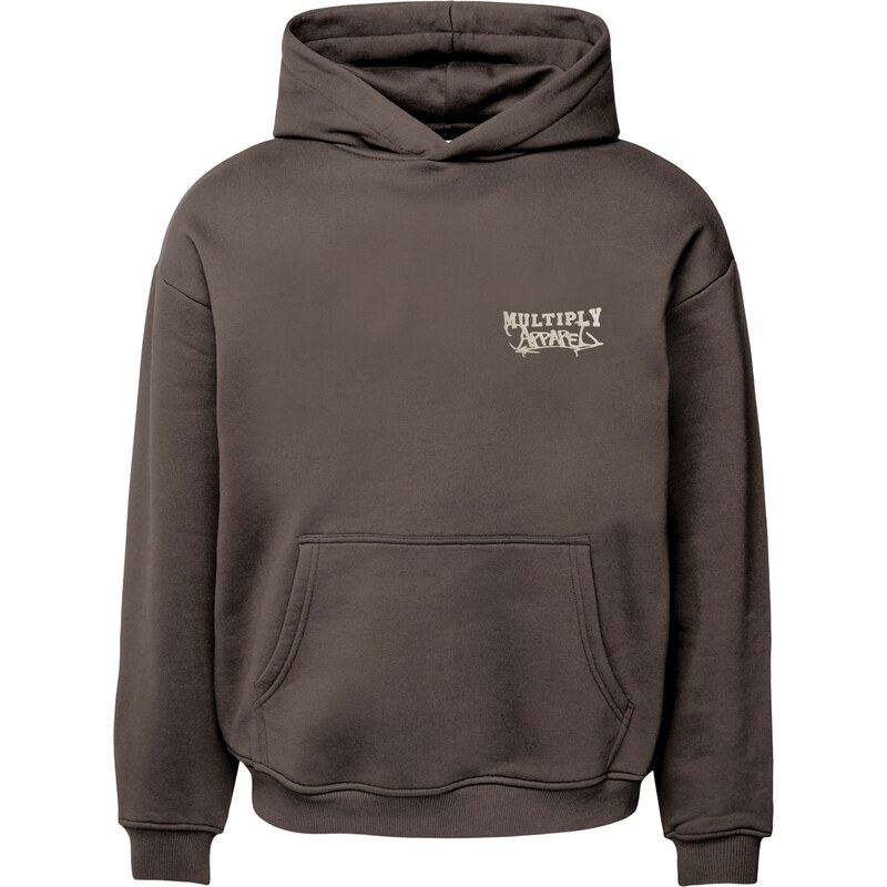 Multiply Apparel Mikina Scholar čokoládová / světle šedá / černá 105470374