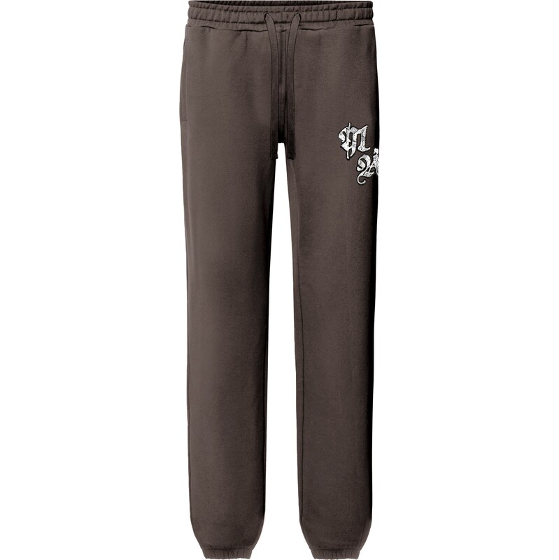 Multiply Apparel Kalhoty hnědá / bílá