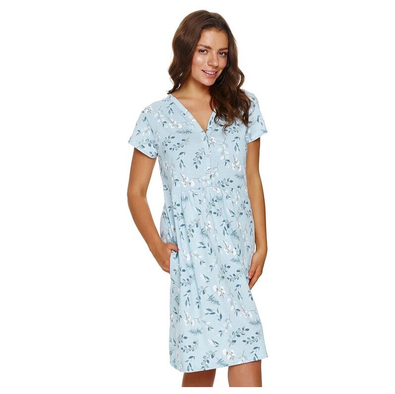 DN Nightwear Noční košile Diana Cotton tyrkysová
