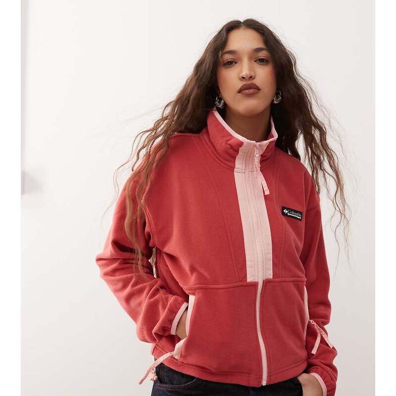 Columbia Backbowl II Full Zip Fleece in Dare Devil, Pink Sand 115718589