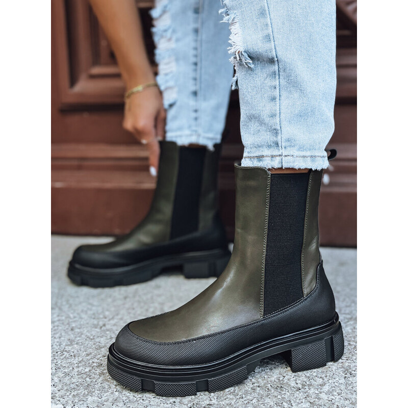 BASIC Khaki chelsea kotníkové boty FROSTFALL 86242424