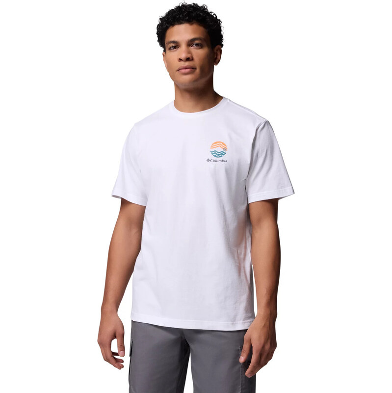 Bílé pánské tričko s potiskem Columbia Kettle River Outdoor Tee