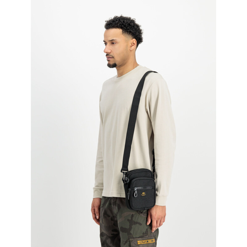 Alpha Industries Ledvinka Label Messenger Bag Small black