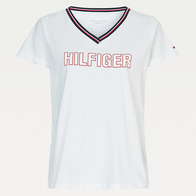 Dámské Tričko s krátkým rukávem UW0UW02983-YBR - Tommy Hilfiger