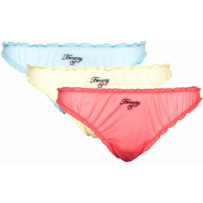 Dámské kalhotky Ruffle 3Pack UW0UW04573-0TZ - Tommy Hilfiger