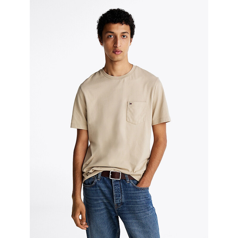 Tommy Hilfiger béžové pánské tričko