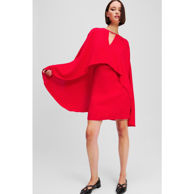ŠATY KARL LAGERFELD SHORT PARTY CAPE DRESS