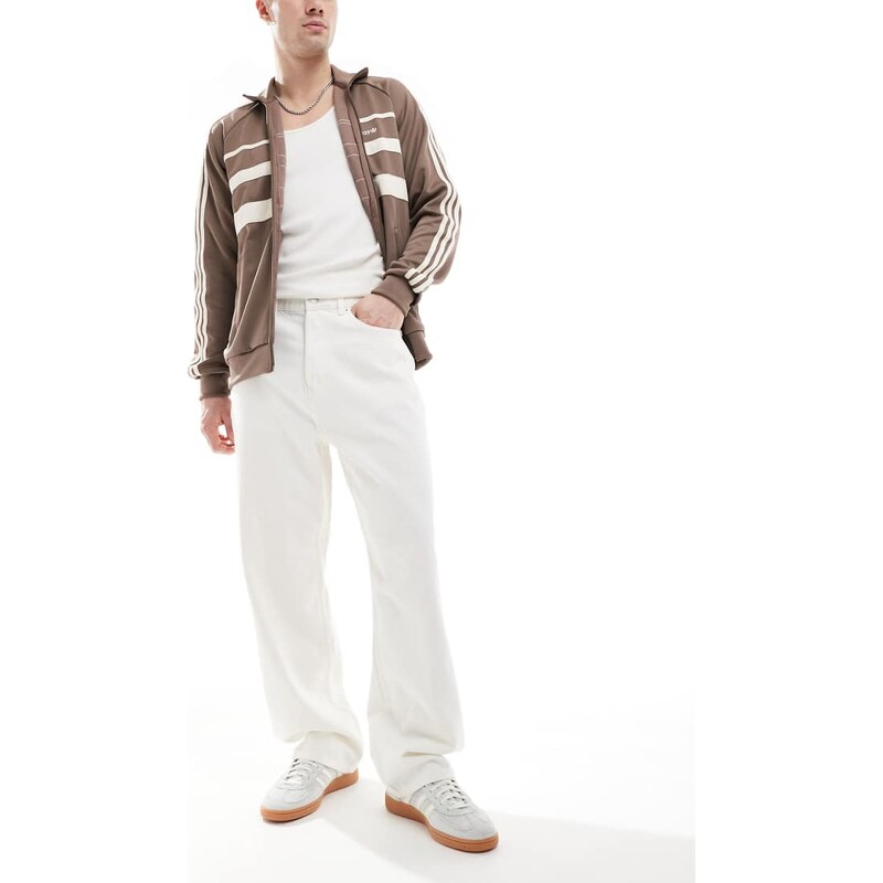 ONLY & SONS Fade loose jean in white