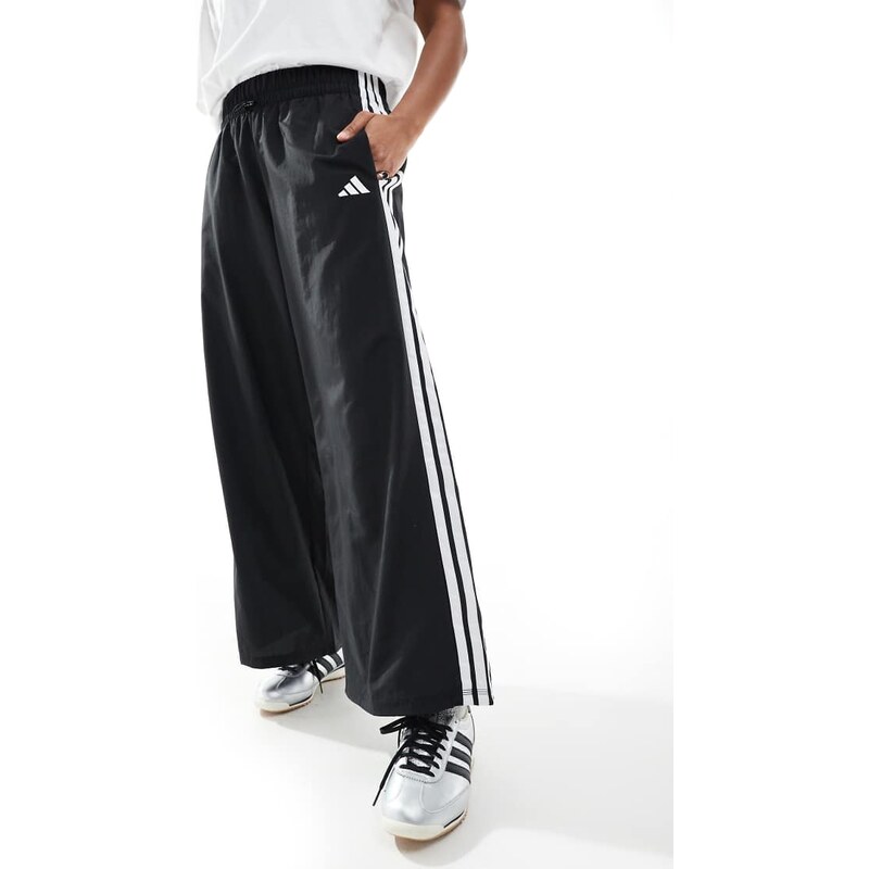 adidas performance adidas Essentials 3-stripes parachute pants in 115498440