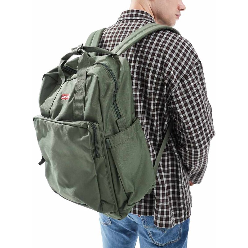 Levis L pack batwing logo large backpack in dark green