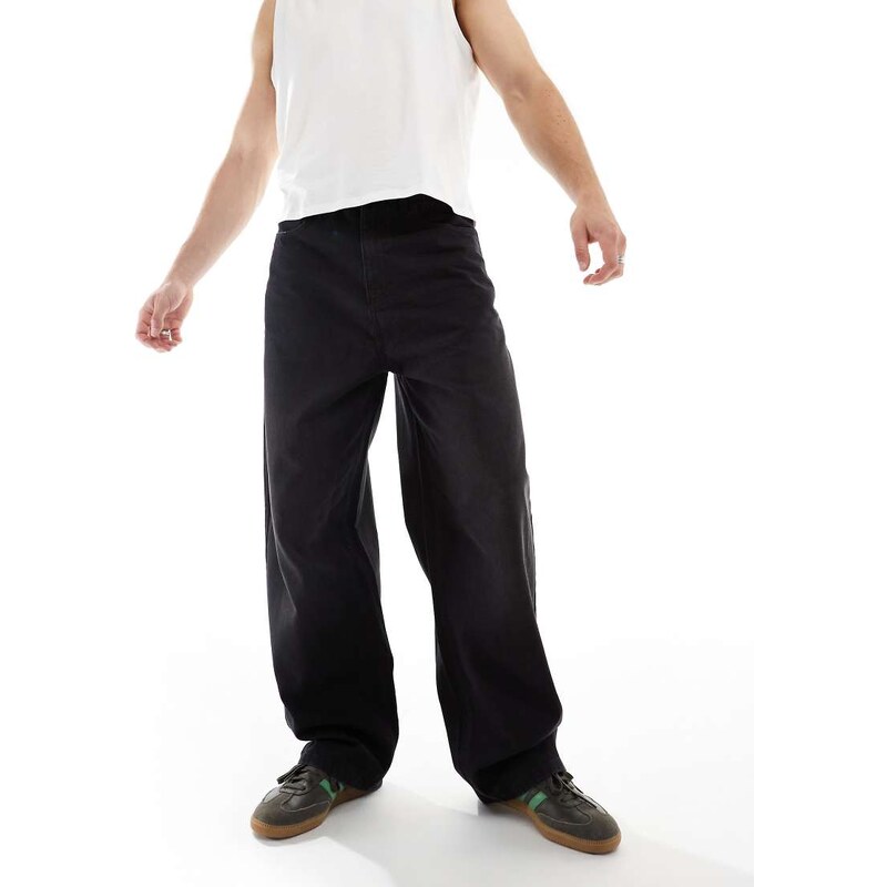 COLLUSION X001 antifit jeans in washed black