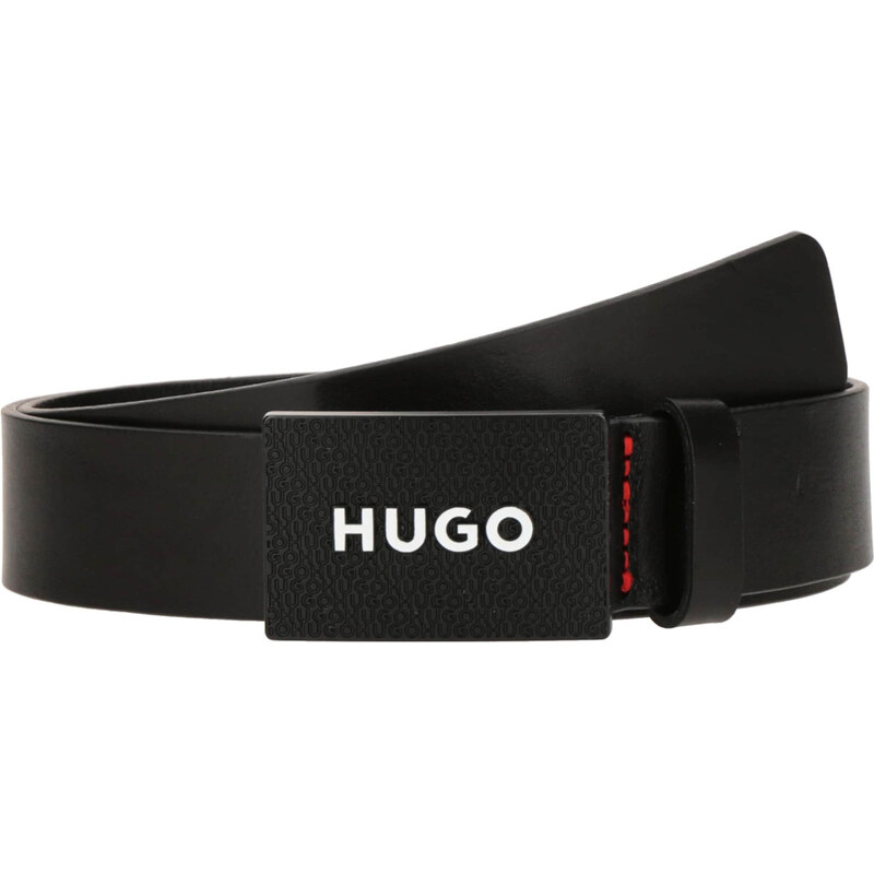 HUGO Opasek Gilao-Z černá / offwhite