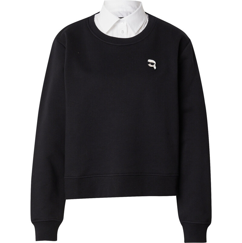 Karl Lagerfeld Mikina IKON černá / offwhite