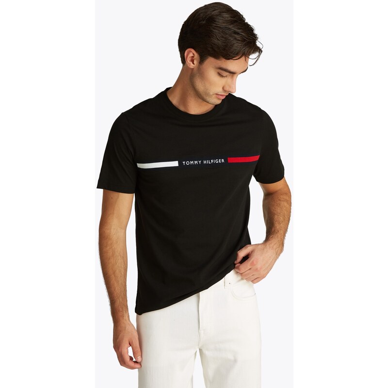 Tommy Hilfiger Chest Insert Tee BLK