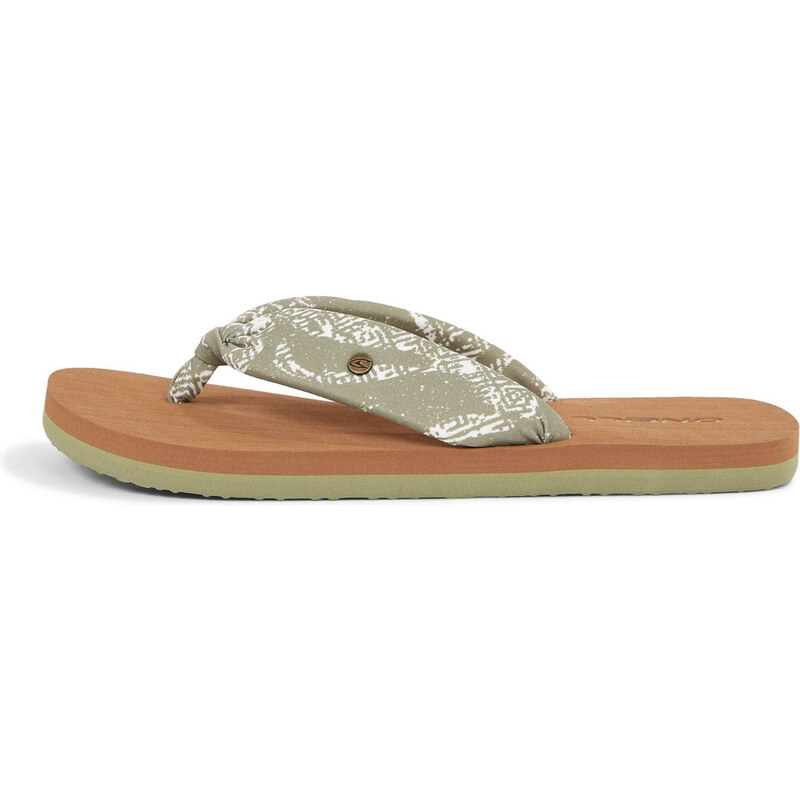 ONEILL Žabky Ditsy Sun khaki / bílá 104615848