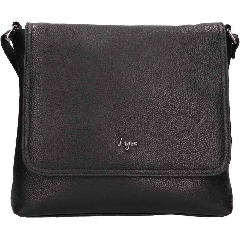 Dámská kožená crossbody kabelka Lagen Lotte - černá