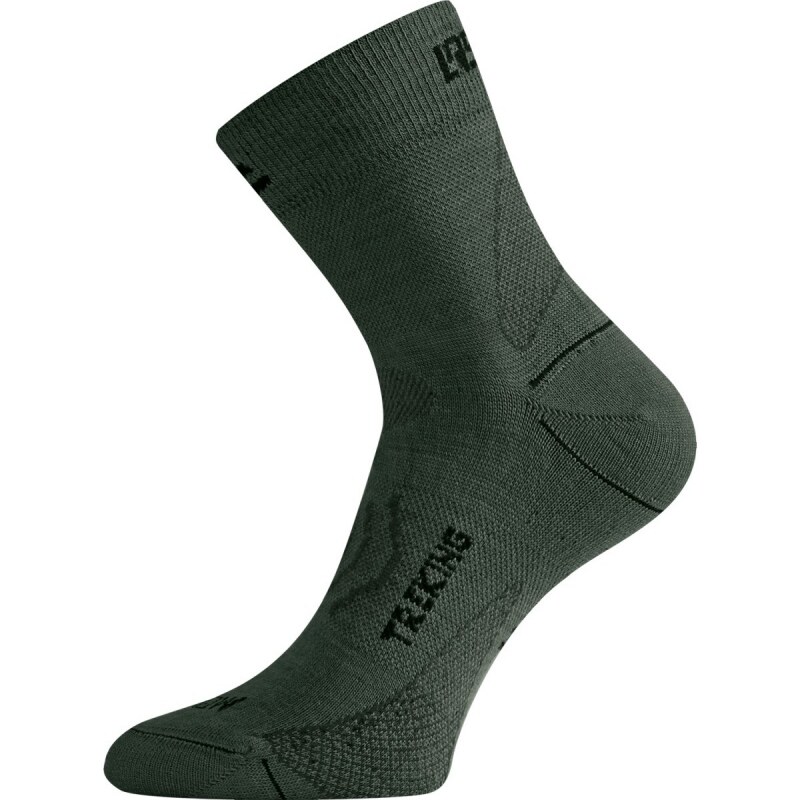 Ponožky Lasting merino TNW treking Velikost: L tmavě zelená 105658387