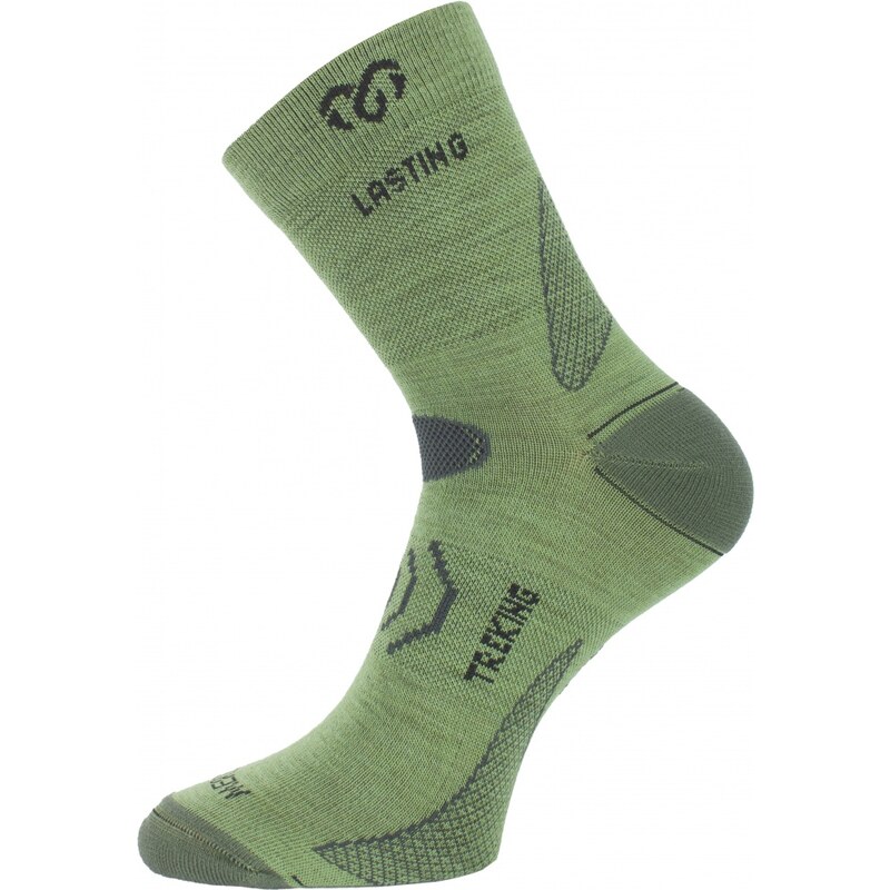 Ponožky Lasting merino TNW treking Velikost: M zelená 108932392