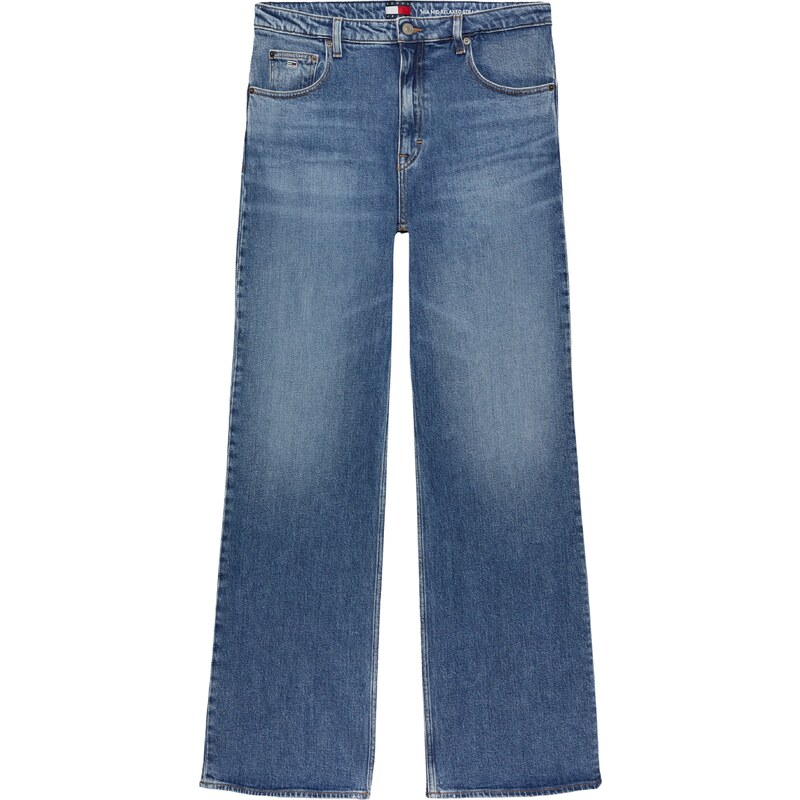 Tommy Jeans Džíny Mia Mid Rise Relaxed Straight modrá džínovina