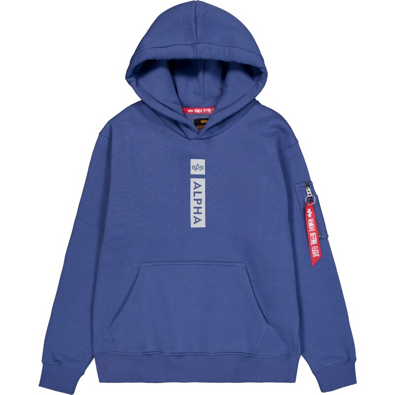 ALPHA INDUSTRIES Mikina světle šedá / fialkově modrá / tmavě