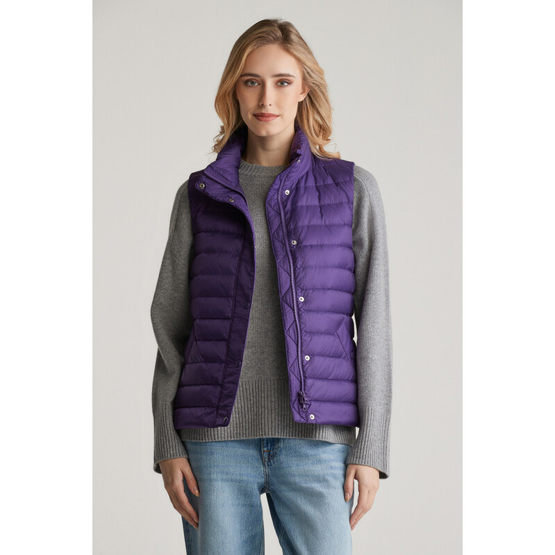 VESTA GANT LIGHT DOWN VEST PANSY PURPLE