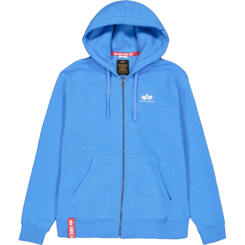 ALPHA INDUSTRIES Mikina azurová / tmavě červená / bílá