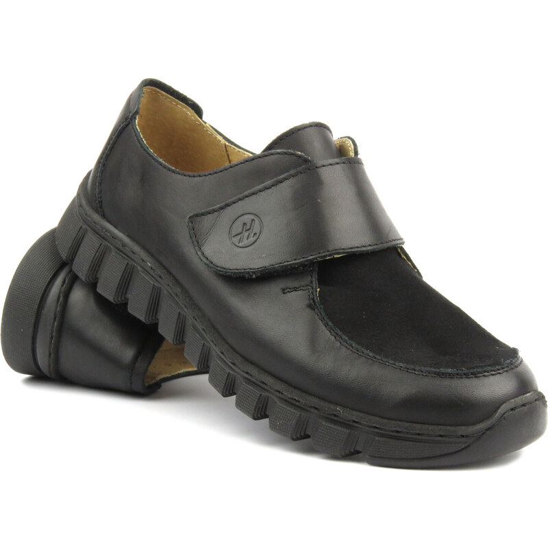 Helios Komfort Dámská kožená polobotka na suchý zip - Helios Comfort 115566960