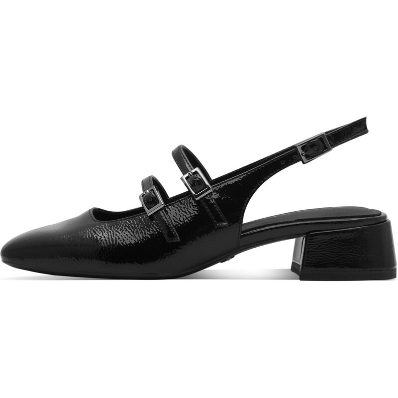 Tamaris lodička bez paty 29510 Black Patent lak 104552046