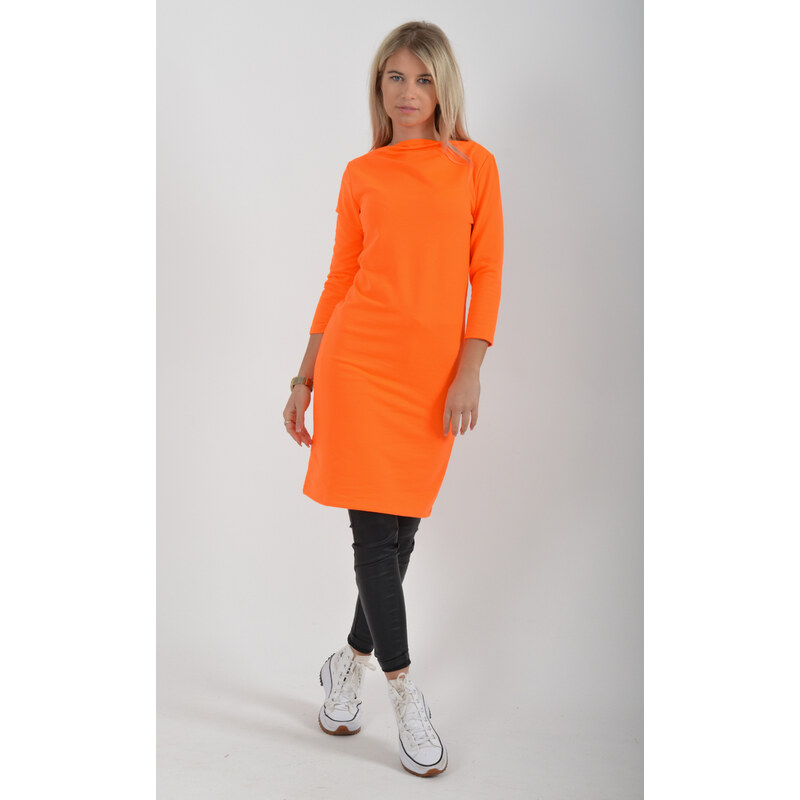 Enjoy Style Oranžové bavlněné šaty ES3919
