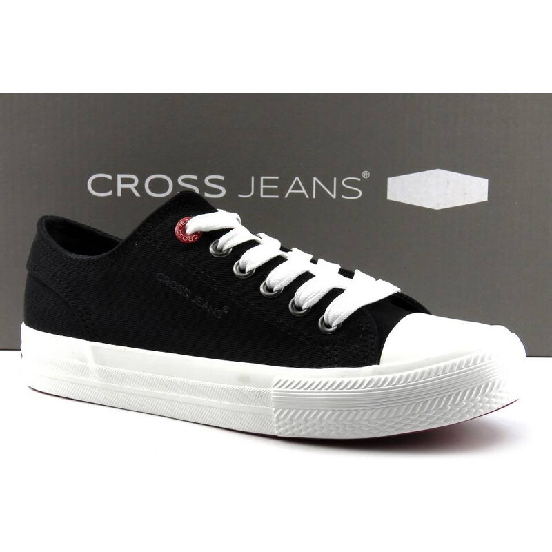 Černé dámské tenisky se silnou, bílou podrážkou - Cross Jeans 100607516
