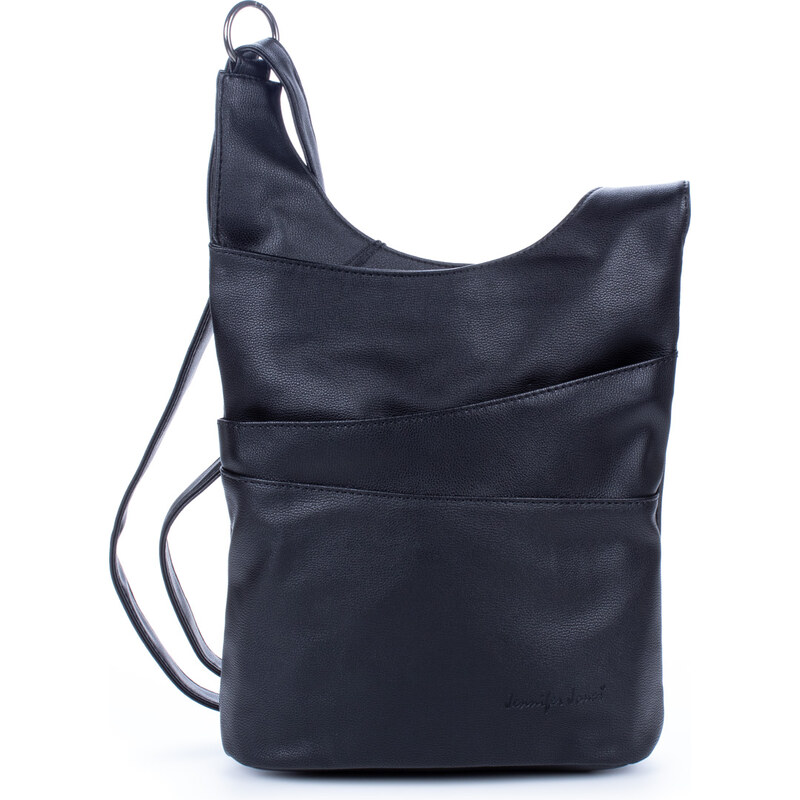 Jennifer Jones Stylová kabelka přes rameno crossbody černá 3146