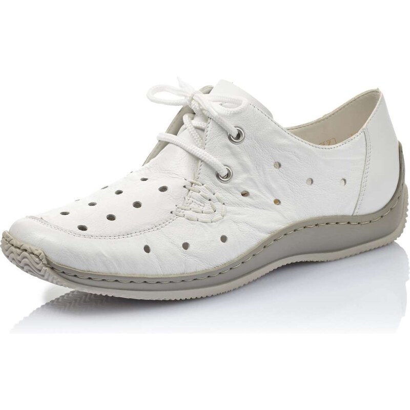 Dámské polobotky RIEKER L1715-80 bílá 34573789