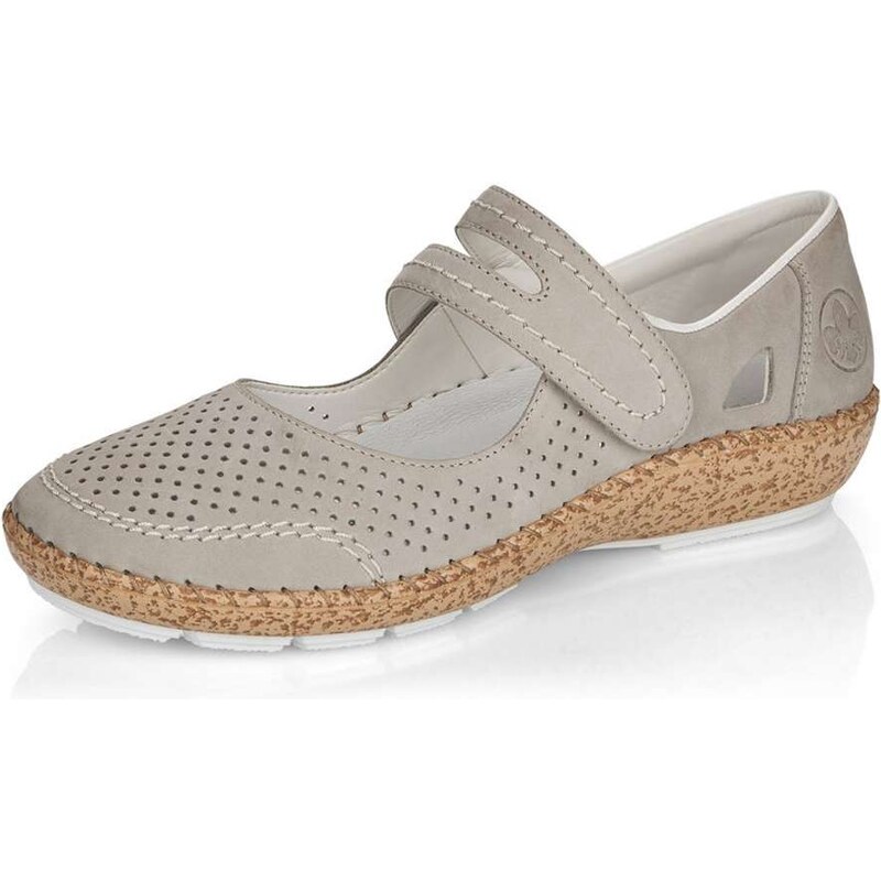 Dámské polobotky RIEKER 44885-40 šedá 57703843