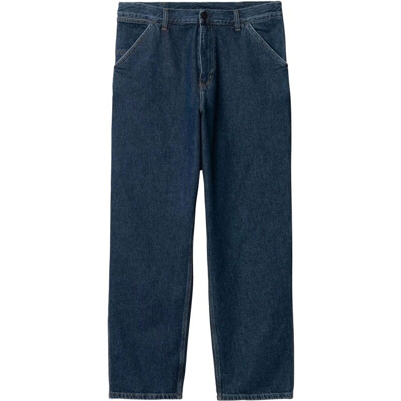 KALHOTY CARHARTT WIP Single Knee Work De - modrá -