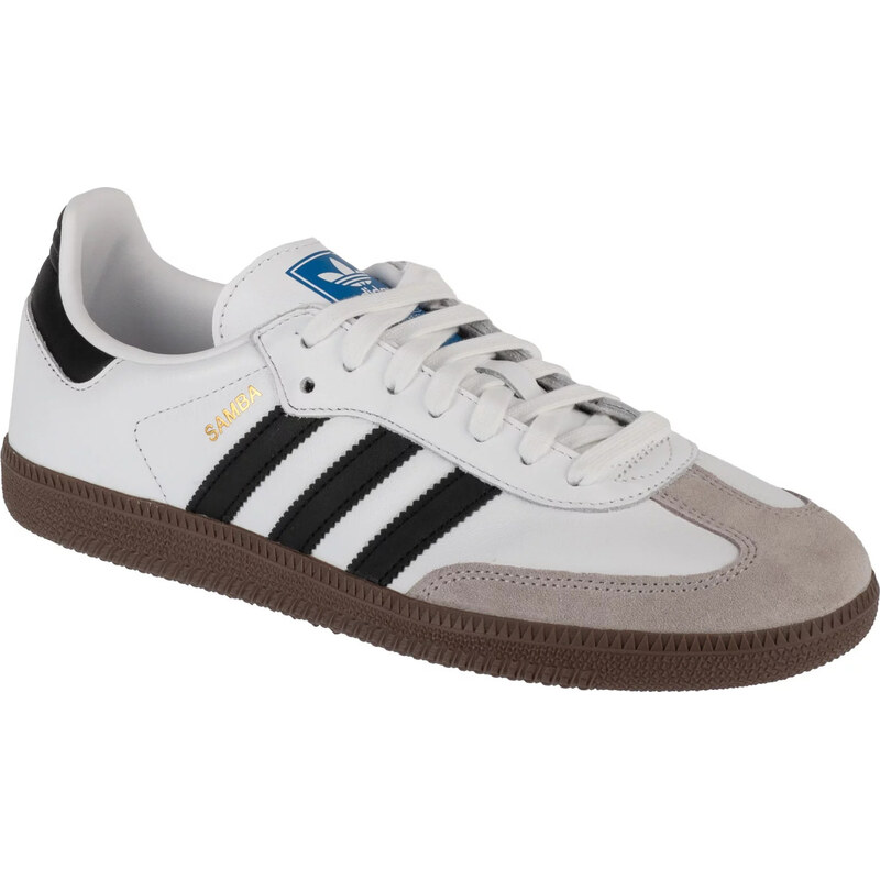 Bílo-černo-šedé tenisky Adidas Samba OG Bílá