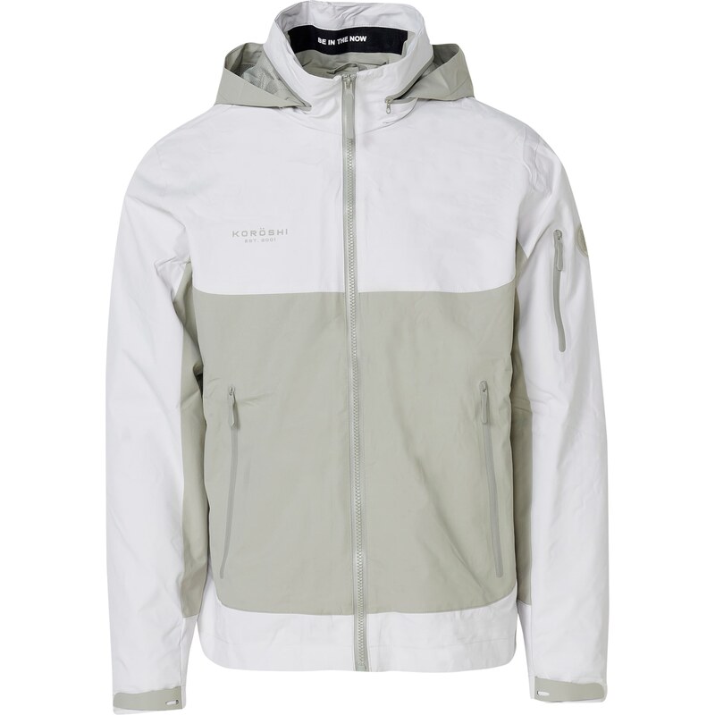 KOROSHI Přechodná bunda khaki / bílá