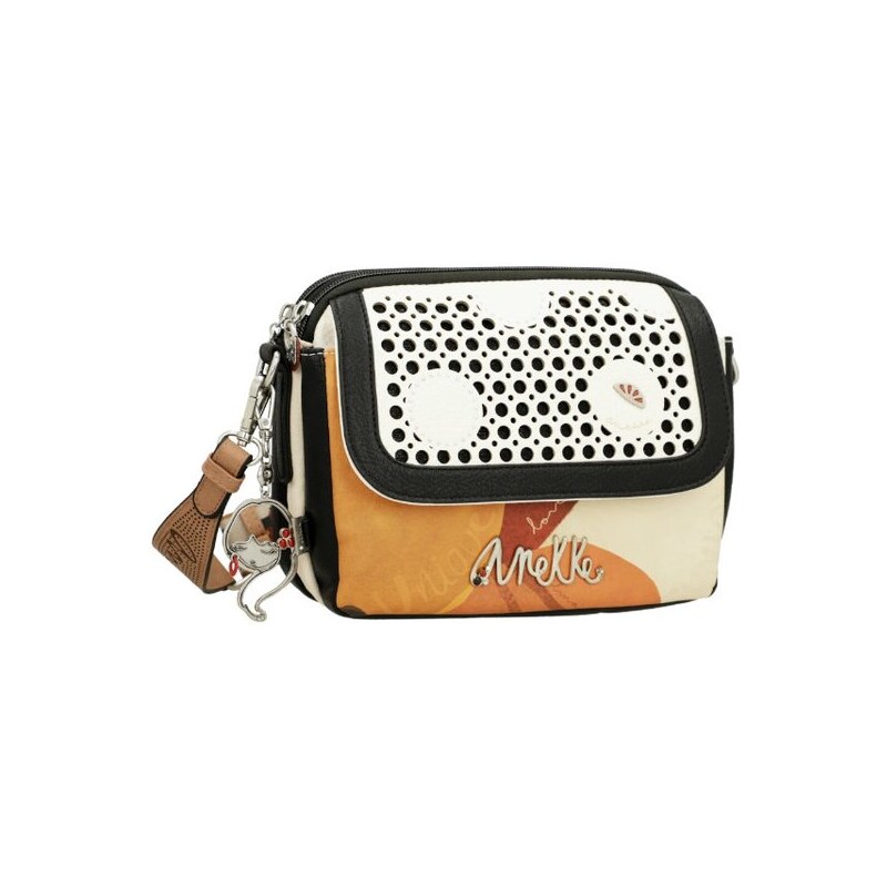Elegantní crossbody kabelka s klopou Anekke 40723-349 hnědá 104569919
