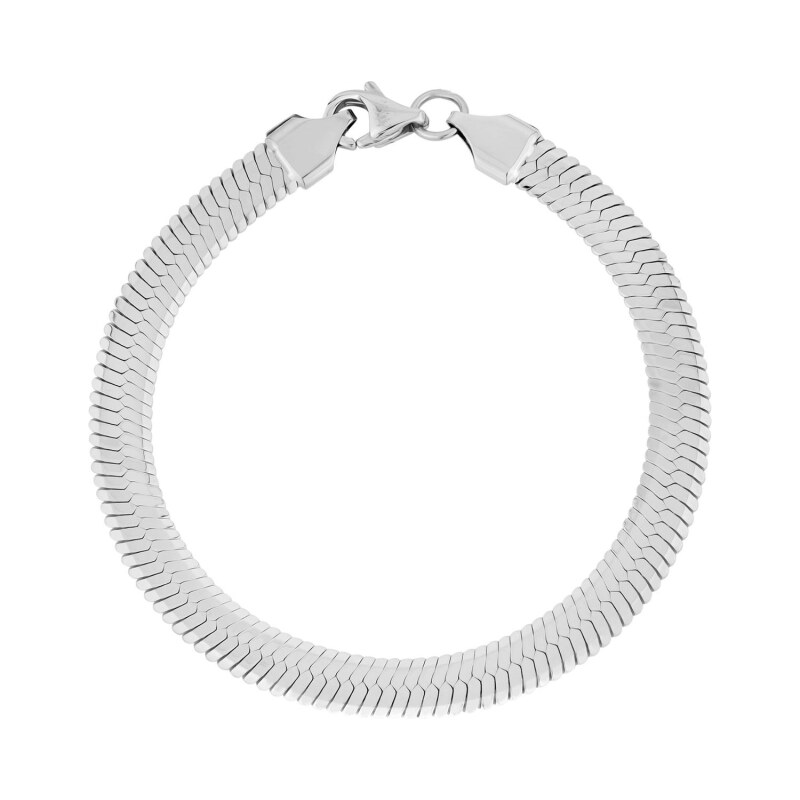 Victoria Filippi Stainless Steel Ocelový herringbone náramek – 5 mm 115495141