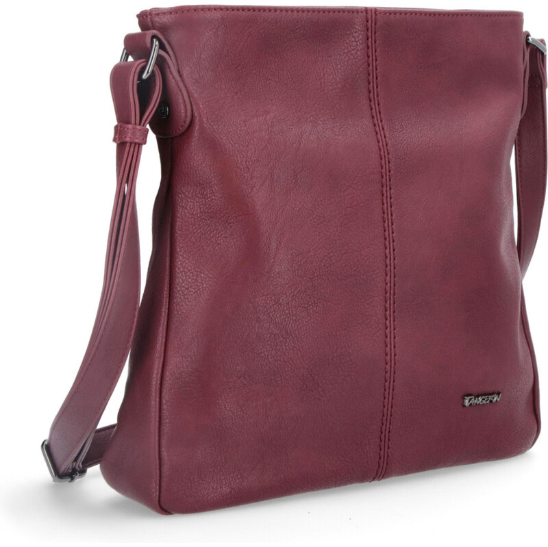 Kabelka ze syntetické kůže crossbody Tangerin vínová 8003 BO