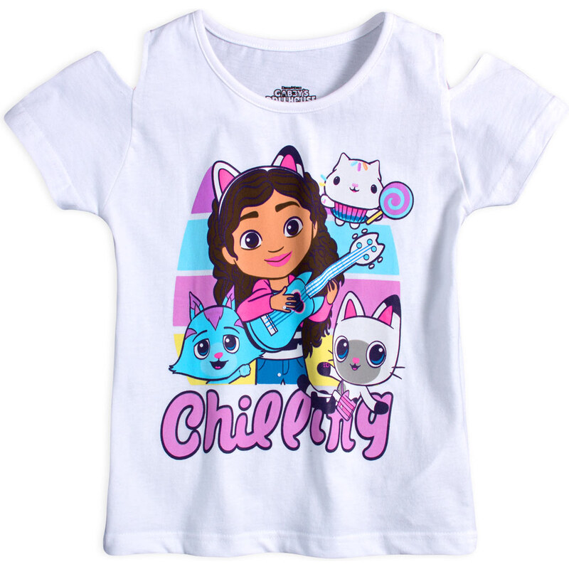 Dívčí tričko GABBYS DOLLHOUSE CHILLING bílé 104597067