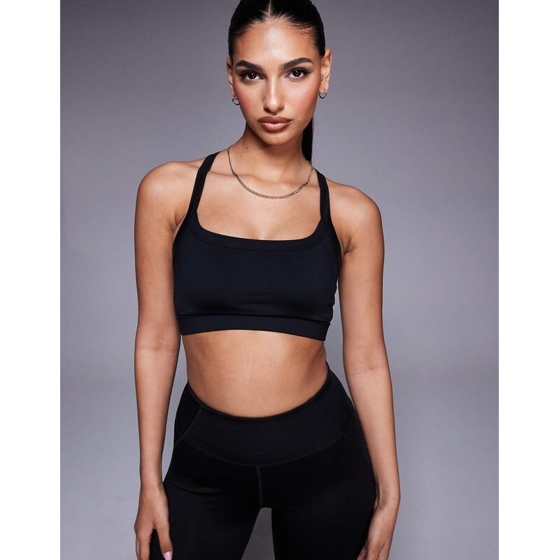 4505 Icon medium support square neck sports bra with adjustable straps 110620030