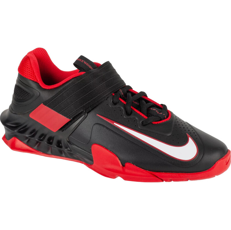 Černo-červené pánské vzpěračské boty Nike Savaleos Černá